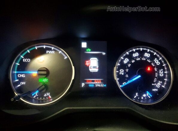 4T3LWRFV0NU068045 2022 TOYOTA RAV4 Red Вид щитка приладів