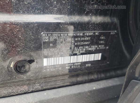 4T3LWRFVXRU144571 2024 TOYOTA RAV4 Black VIN sticker view
