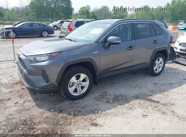 4T3MWRFV7MU034848 2021 TOYOTA RAV4 HYBRID Gray Առջևի ձախ երեք քառորդ տեսարան
