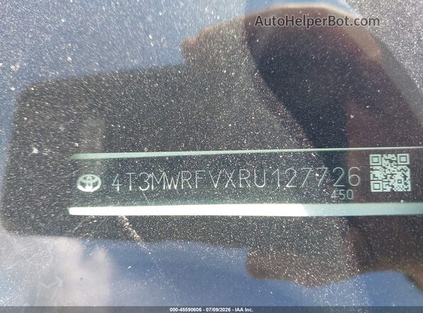4T3MWRFVXRU127726 2024 TOYOTA RAV4 HYBRID White 