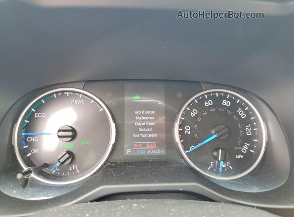 4T3R6RFV1LU003339 2020 TOYOTA RAV4 Blue Instrument cluster view