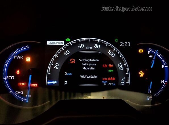 4T3RWRFV0RU118569 2024 TOYOTA RAV4 Gray Instrument cluster view
