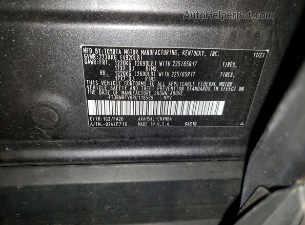 4T3RWRFV0RU118569 2024 TOYOTA RAV4 Gray 360 interior view