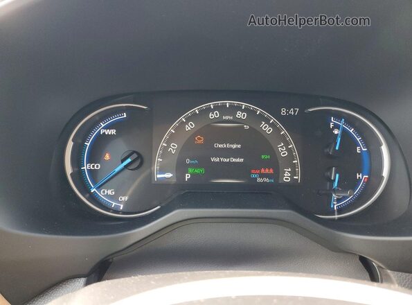 4T3RWRFV0SU209072 2025 TOYOTA RAV4 White Instrument cluster view