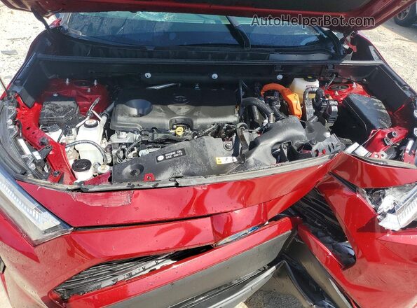 4T3RWRFV1RU133632 2024 TOYOTA RAV4 Burgundy Engine compartment view