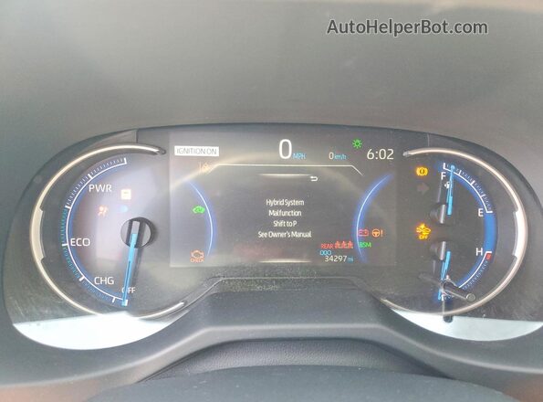 4T3RWRFV1RU133632 2024 TOYOTA RAV4 Burgundy Instrument cluster view
