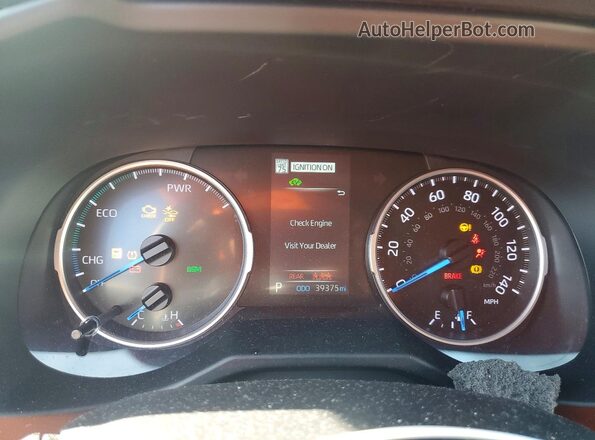 4T3RWRFV2NU067618 2022 TOYOTA RAV4 Бордовый Вид щитка приборов