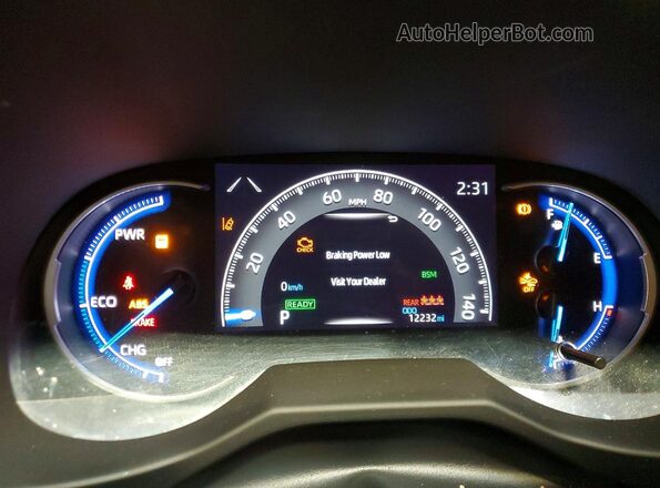 4T3RWRFV3RU147399 2024 TOYOTA RAV4 Red Instrument cluster view