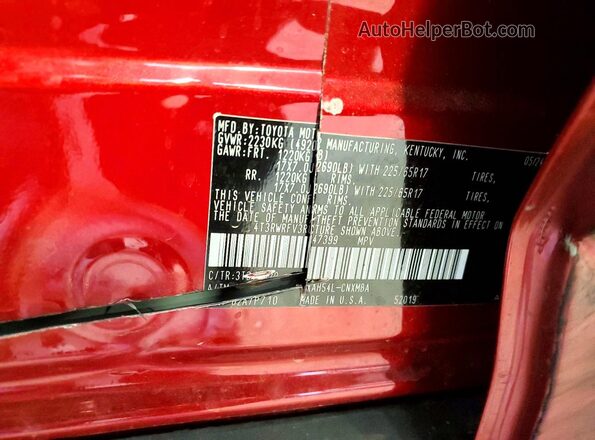 4T3RWRFV3RU147399 2024 TOYOTA RAV4 Red 360 interior view