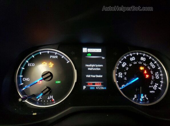 4T3RWRFV4MU018094 2021 TOYOTA RAV4 Gray Вид щитка приладів