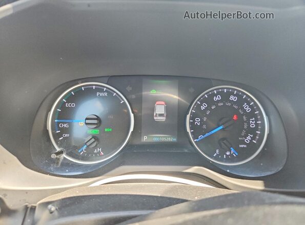 4T3RWRFV4MU043870 2021 TOYOTA RAV4 White Вид щитка приладів