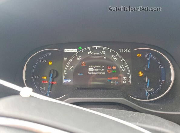 4T3RWRFV4SU203906 2025 TOYOTA RAV4 Red Instrument cluster view