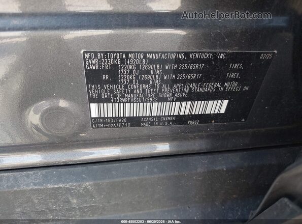 4T3RWRFV6SU175932 2025 TOYOTA RAV4 HYBRID Teal Engine compartment view