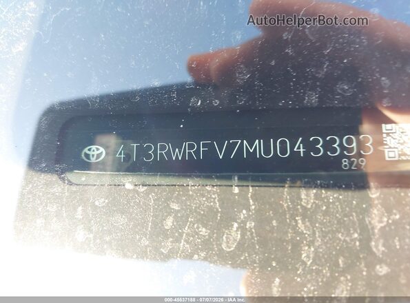 4T3RWRFV7MU043393 2021 TOYOTA RAV4 HYBRID Navy 
