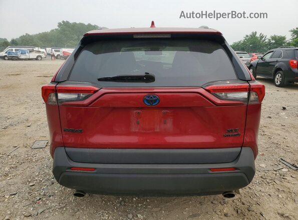 4T3RWRFV8NU057210 2022 TOYOTA RAV4 Burgundy Вид ззаду