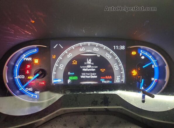 4T3RWRFVXRU149750 2024 TOYOTA RAV4 Black Widok zestawu wskaźników