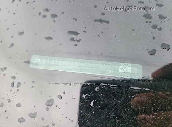 4T3T6RFV0NU085170 2022 TOYOTA RAV4 Gray Вид наклейки з VIN-кодом