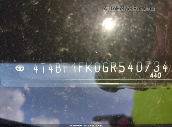 4T4BF1FK0GR540734 2016 TOYOTA CAMRY White Вид підкапотного простору
