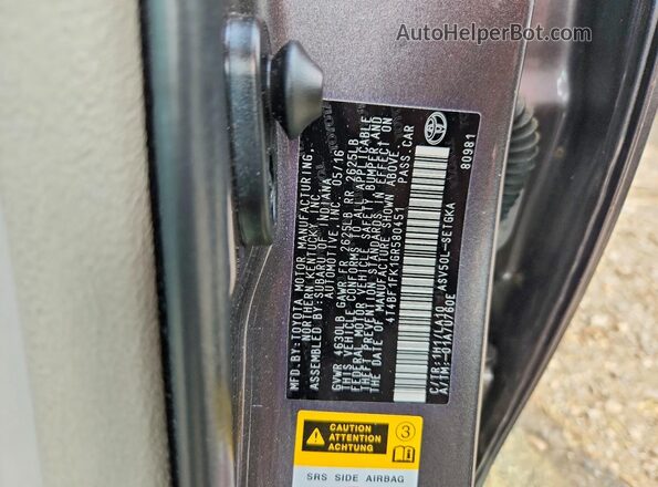 4T4BF1FK1GR580451 2016 TOYOTA CAMRY Gray Engine compartment view