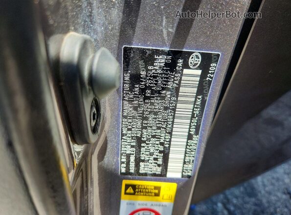 4T4BF1FK4GR571579 2016 TOYOTA CAMRY Gray ძრავის განყოფილების ხედი