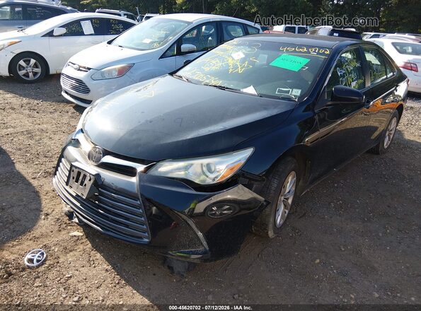 4T4BF1FK7GR531285 2016 TOYOTA CAMRY Black წინა მარცხენა ხედი სამი მეოთხედიდან