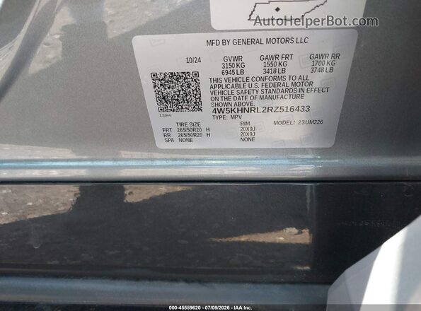 4W5KHNRL2RZ516433 2024 ACURA ZDX Gray Widok komory silnika