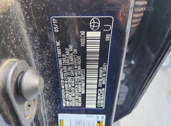 NMTKHMBX1JR015333 2018 TOYOTA C-HR Black VIN კოდის სტიკერის ხედი
