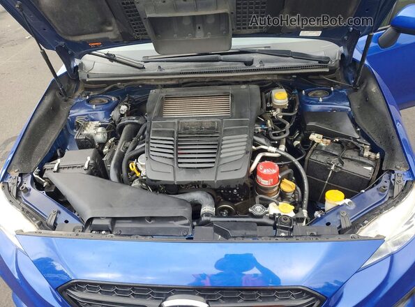 JF1VA1B6XJ9804366 2018 SUBARU WRX Blue Vista del compartimento del motor