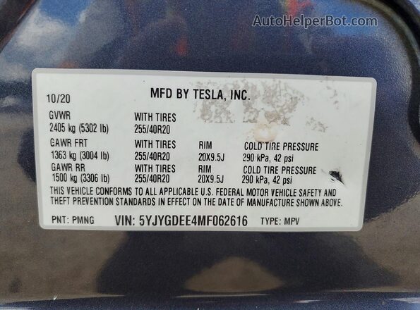 5YJYGDEE4MF062616 2021 TESLA MODEL Black Սալոնի 360 աստիճան տեսք