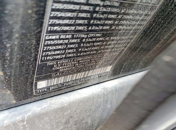SALGS2EF2GA306177 2016 LAND ROVER RANGE ROVER Black VIN კოდის სტიკერის ხედი