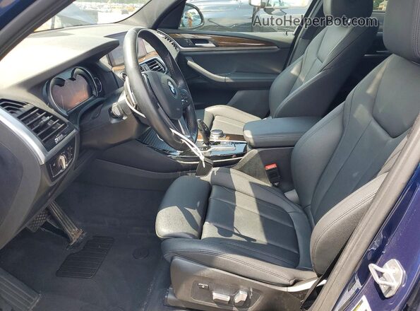 5UXTR9C52KLD90813 2019 BMW X3 Blue Vista del salpicadero