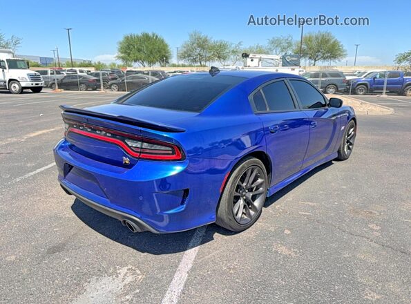 2C3CDXGJ0LH107496 2020 DODGE CHARGER Blue Widok z przodu