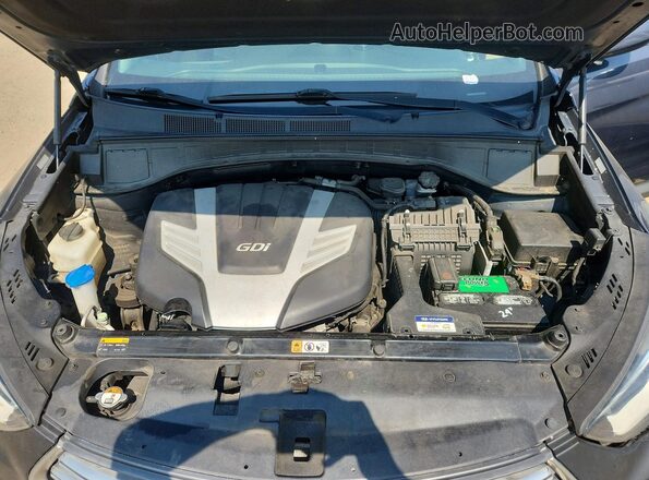 KM8SM4HF6HU182719 2017 HYUNDAI SANTA Gray Vista de la etiqueta del VIN