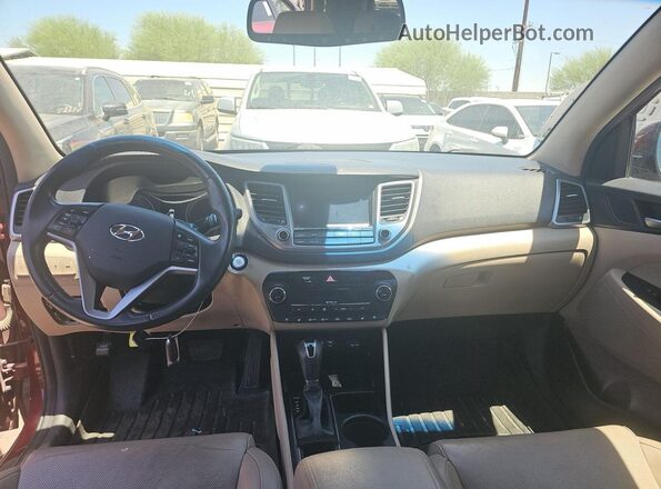 KM8J3CA22GU079540 2016 HYUNDAI TUCSON Красный Вид задних сидений