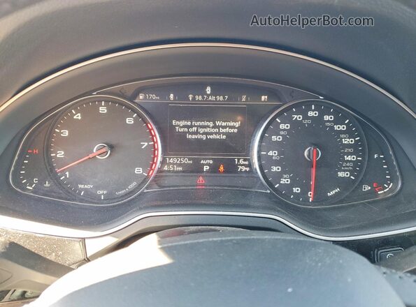 WA1AAAF74HD004014 2017 AUDI Q7 Gray Вид задніх сидінь