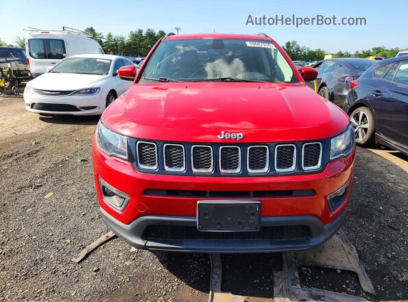 3C4NJDBB4KT734199 2019 JEEP COMPASS Red Rear view