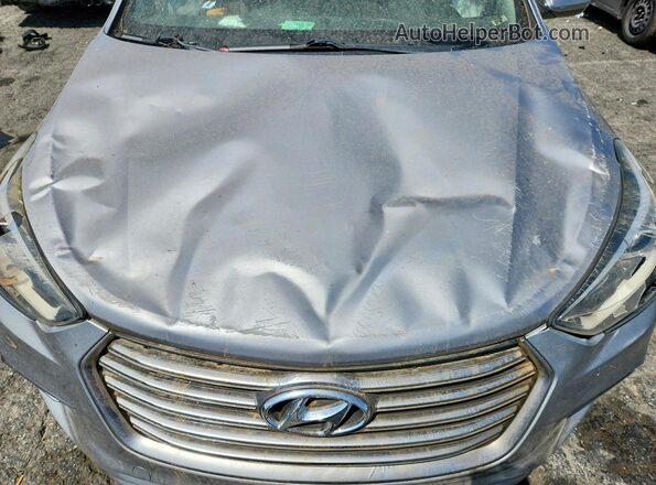 KM8SM4HFXKU307244 2019 HYUNDAI SANTA Silver Vista de la etiqueta del VIN