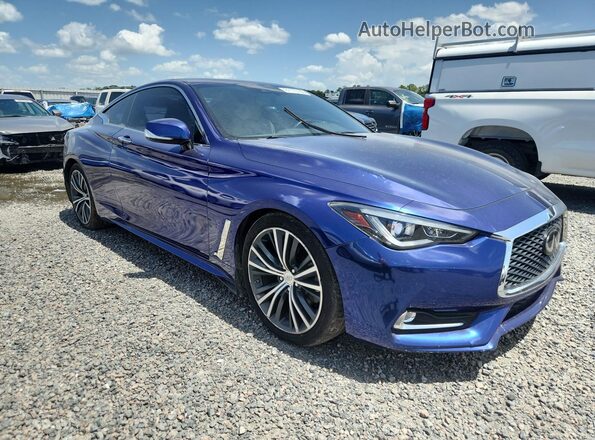 JN1EV7EK1KM230283 2019 INFINITI Q60 Blue Front view