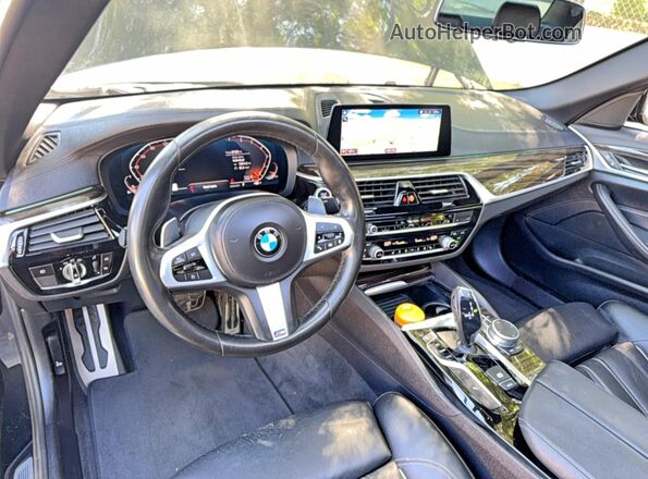 WBAJS1C05LWW82727 2020 BMW 5 SERIES Black Rear seats view