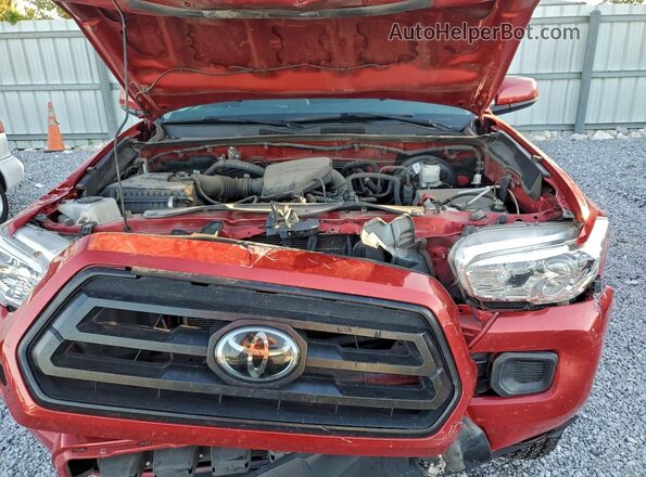 3TYAX5GN7MT022194 2021 TOYOTA TACOMA Red Շարժիչի բաժամունքի տեսք