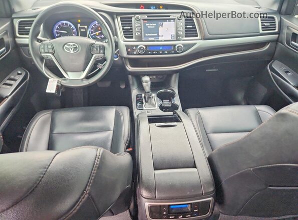 5TDKZRFH0KS342774 2019 TOYOTA HIGHLANDER White ხელსაწყოთა პანელის ხედი