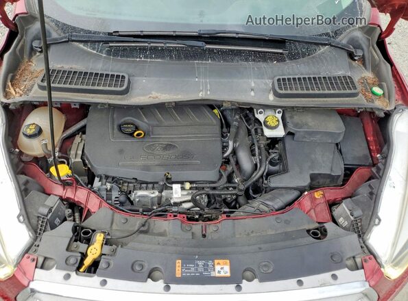 1FMCU0HD8JUA33116 2018 FORD ESCAPE Red Vista del compartimento del motor