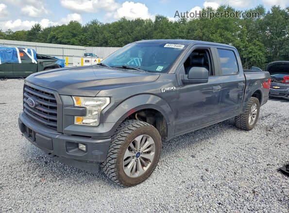 1FTEW1EP6HKE44077 2017 FORD F150 Gray Trasero izquierdo