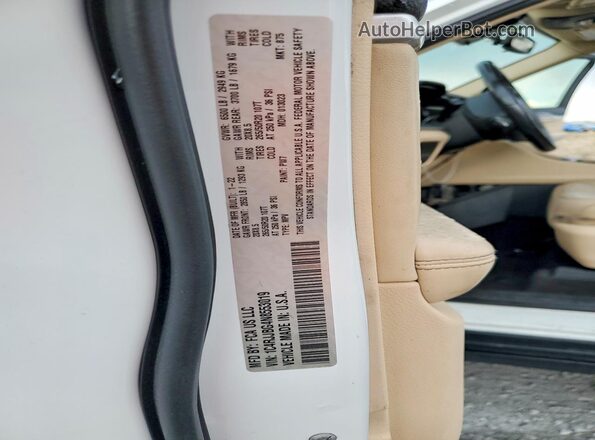 1C4RJJBG4N8553019 2022 JEEP GRAND White VIN კოდის სტიკერის ხედი
