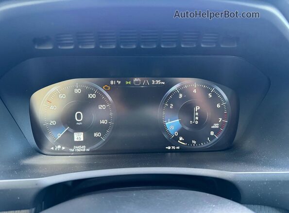 YV4A22PK4L1579426 2020 VOLVO XC90 Gray Առջևի վահանակի տեսք