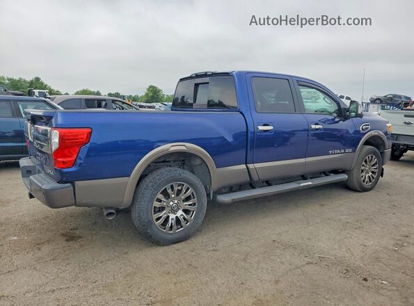 1N6BA1F4XGN512994 2016 NISSAN TITAN Синий Передняя правая четверть