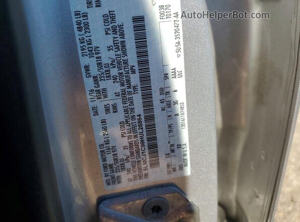 5LMCJ1C99HUL28864 2017 LINCOLN MKC Silver VIN sticker view