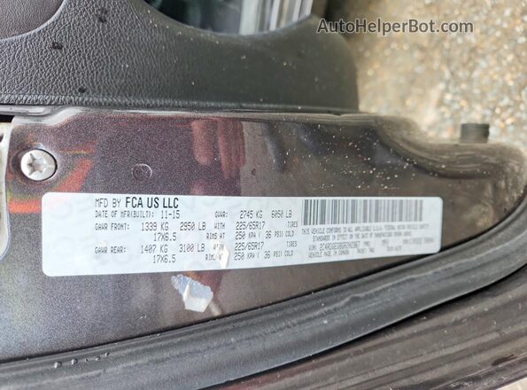 2C4RDGEG8GR202367 2016 DODGE CARAVAN Gray Панорамний вид салону 360°