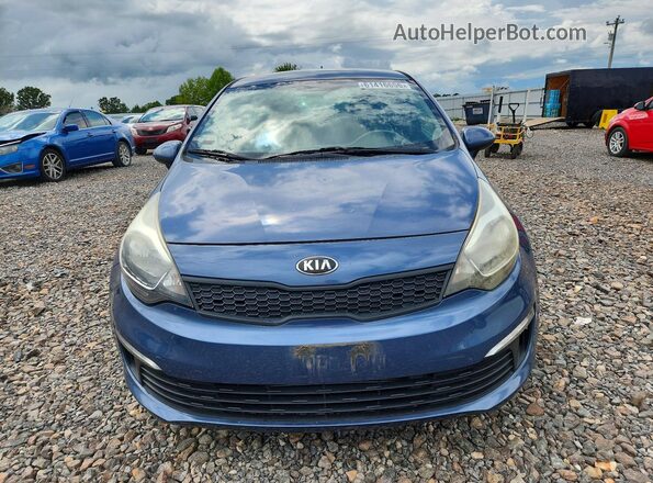 KNADM4A39G6633557 2016 KIA RIO Blue უკანა ხედი