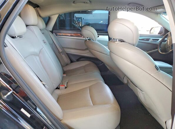 KMHGN4JE6HU166511 2017 GENESIS G80 Black უკანა სალონის ხედი